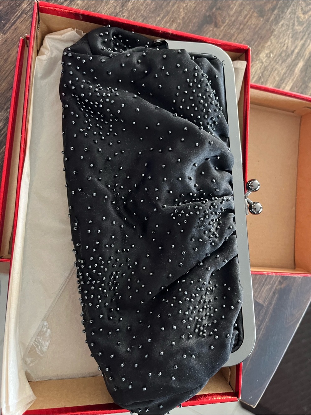 Satan beaded clutch